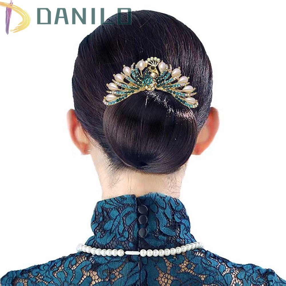 Lược Cài Tóc Hình Lông Công Phong Cách Hàn Quốc Dành Cho Cô Dâu