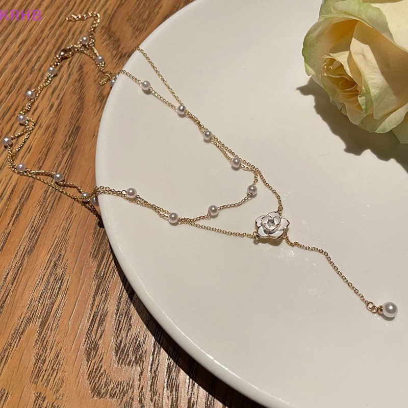 Vòng cổ Hai Lớp Đính Ngọc Trai Sang Trọng Cho Nữ Mới