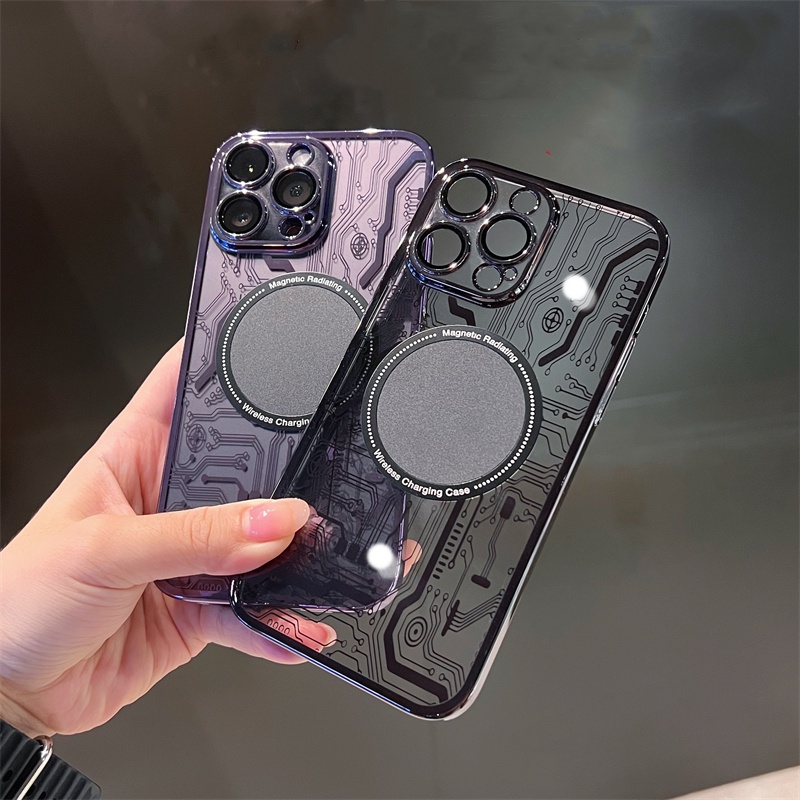 Ốp Điện Thoại iPhone 11 12 13 14 Pro max case ốp lưng điện thoại iphone 14 13 12 11 promax Nam Châm Siêu Mỏng Chống Sốc Bảo Vệ Ống Kính Máy Ảnh Sang Trọng Cho iP 11 12 13 14 Pro Max