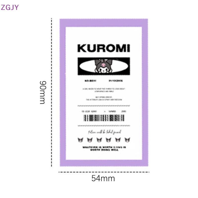 Set 100 Tờ Nhãn Dán Ghi Chú Họa Tiết Kuromi Dễ Thương Dành Cho Bé Gái Mới