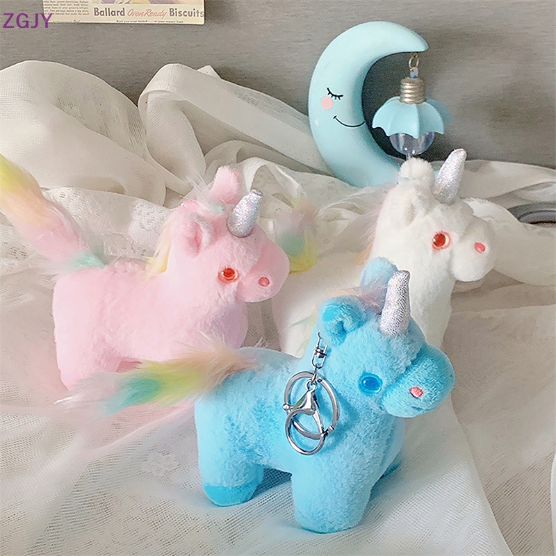 Móc Khóa Kỳ Lân Nhồi Bông Màu Kẹo Ngọt Dễ Thương Mới