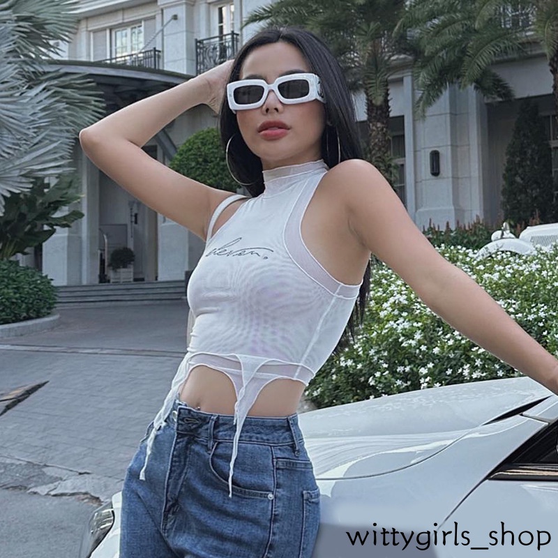 Wittygirls-áo Sát Nách Cổ Tròn Thời Trang Mùa Hè Mới Cho Nữ