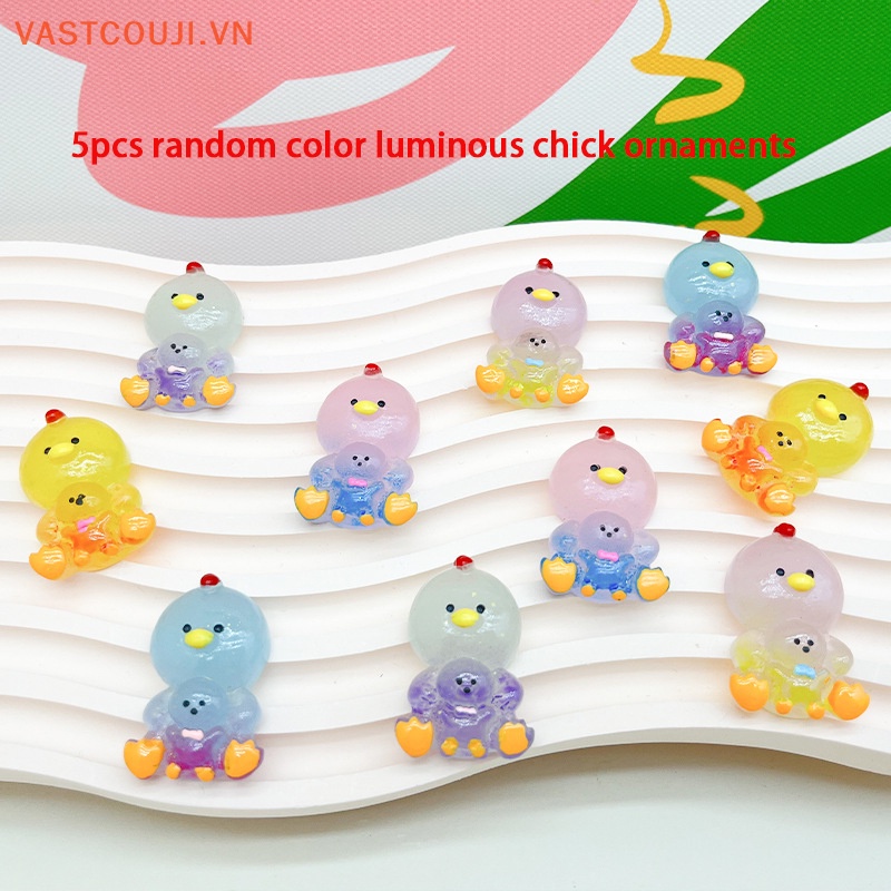 Set 5 Tượng Gà Con Phát Quang Dùng Để Trang Trí