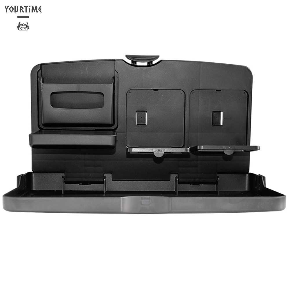 Khay Đựng Thức Ăn / Nước Uống Màu Đen Có Thể Gấp Gọn Tiện Dụng Cho Xe Hơi