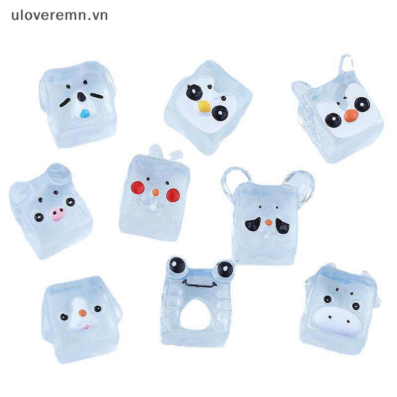 Uloveremn Set 5 Mô Hình Búp Bê Hoạt Hình Mini Bằng Nhựa Resin Phát Quang Đáng Yêu