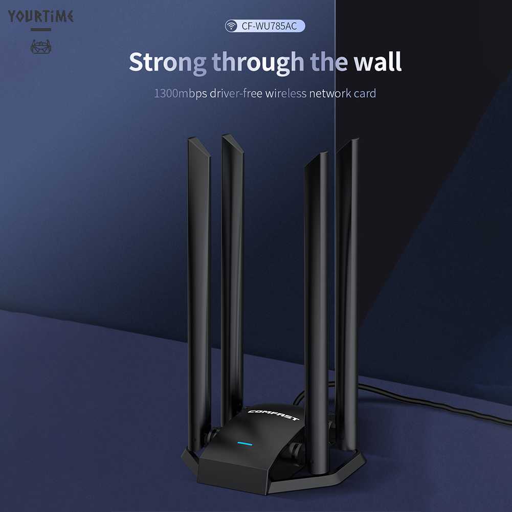 Bộ ChuyểN ĐổI WiFi COMFAST CF-WU785AC 1300M, USB 3.0 4 Ăng-Ten