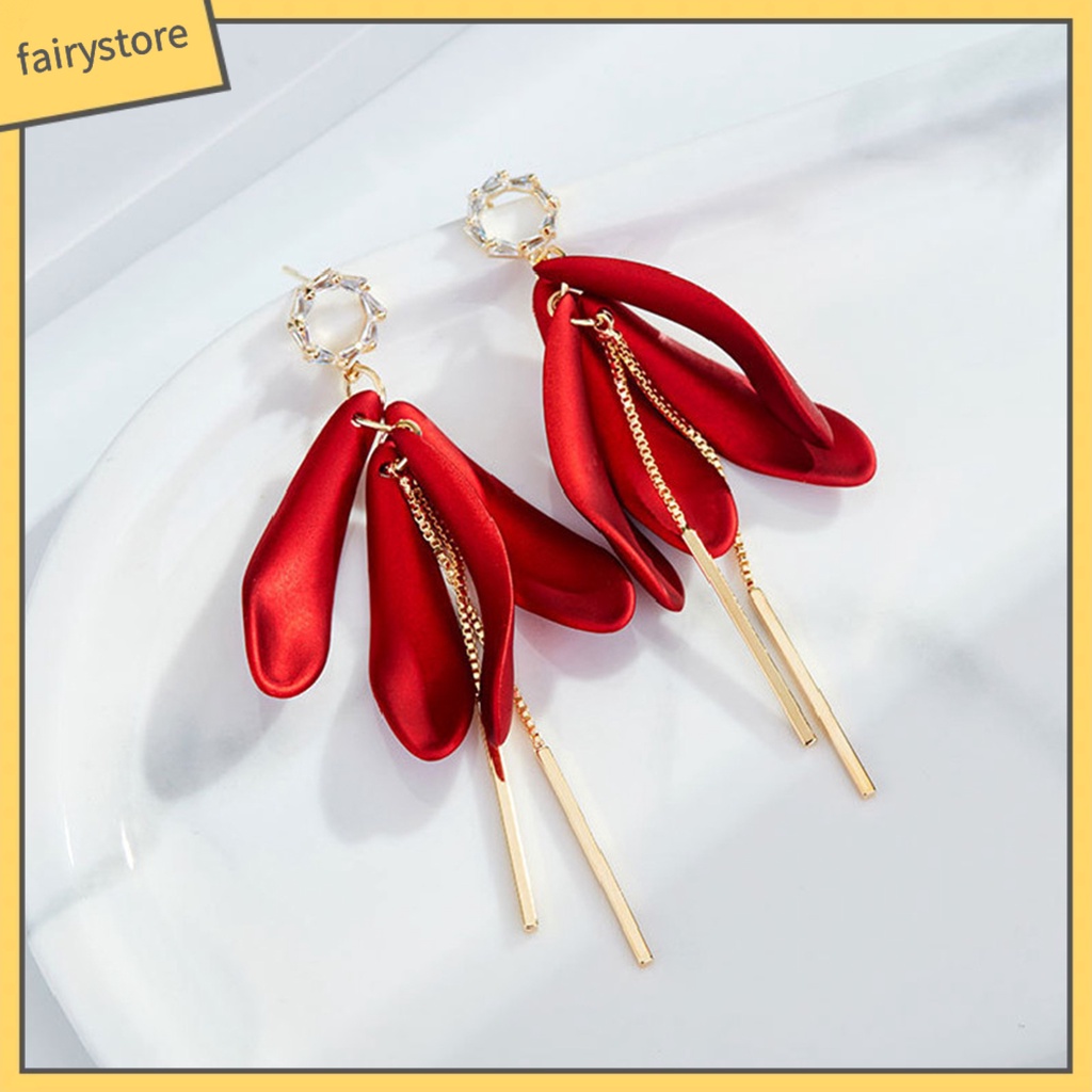 1 Đôi Bông Tai Hình Học Dáng Dài Đính Đá Zircon Phong Cách Hàn Quốc Thanh Lịch