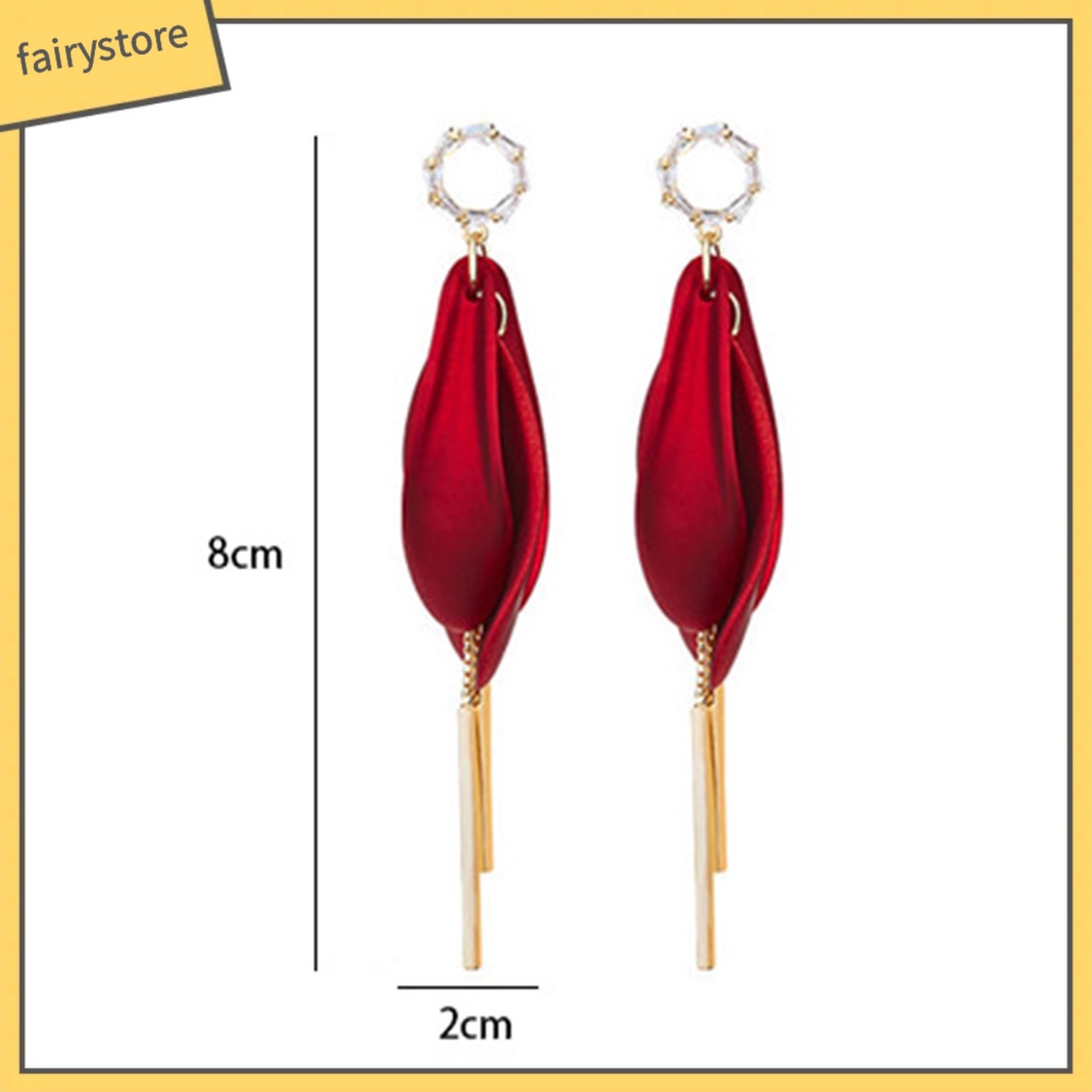 1 Đôi Bông Tai Hình Học Dáng Dài Đính Đá Zircon Phong Cách Hàn Quốc Thanh Lịch