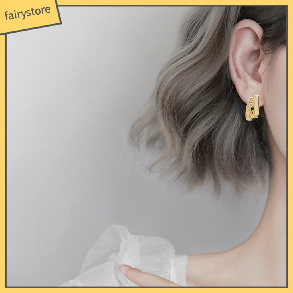 1 Đôi Bông Tai Hợp Kim Cong Chống Rỉ Sét Màu Sắc Tươi Sáng Dành Cho Nữ