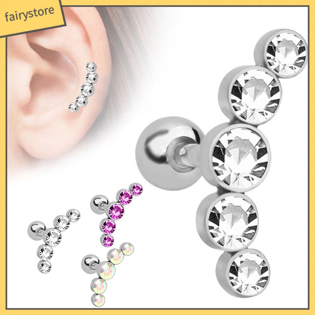 Bông Tai Dạng Kẹp Bằng Kim Loại Thiết Kế Độc Đáo Thời Trang