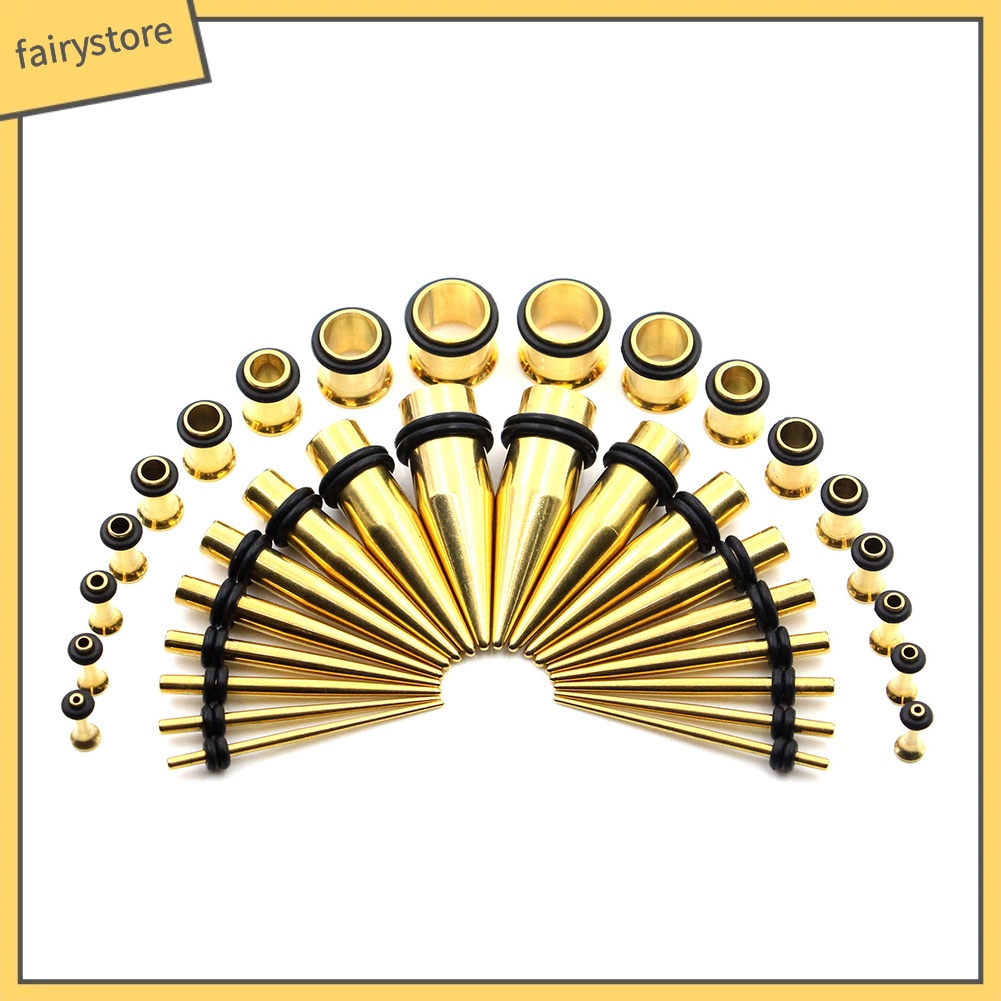 Bộ 36 Cái Khuyên Nong Tai Bằng Thép Không Gỉ Hình Nón