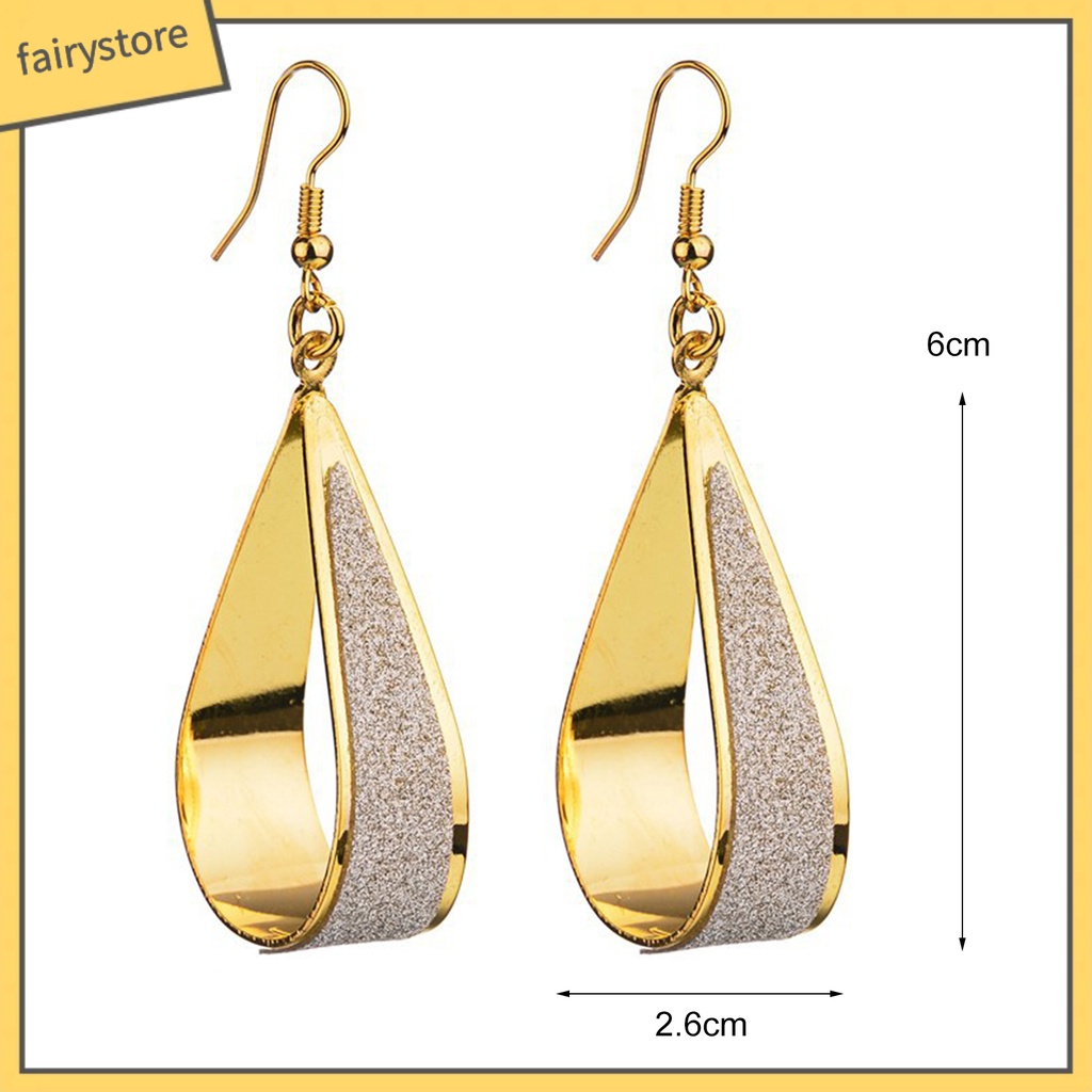 Bông Tai Hình Giọt Nước Bằng Hợp Kim Thiết Kế Đục Lỗ Đơn Giản Thời Trang Dự Tiệc Cưới