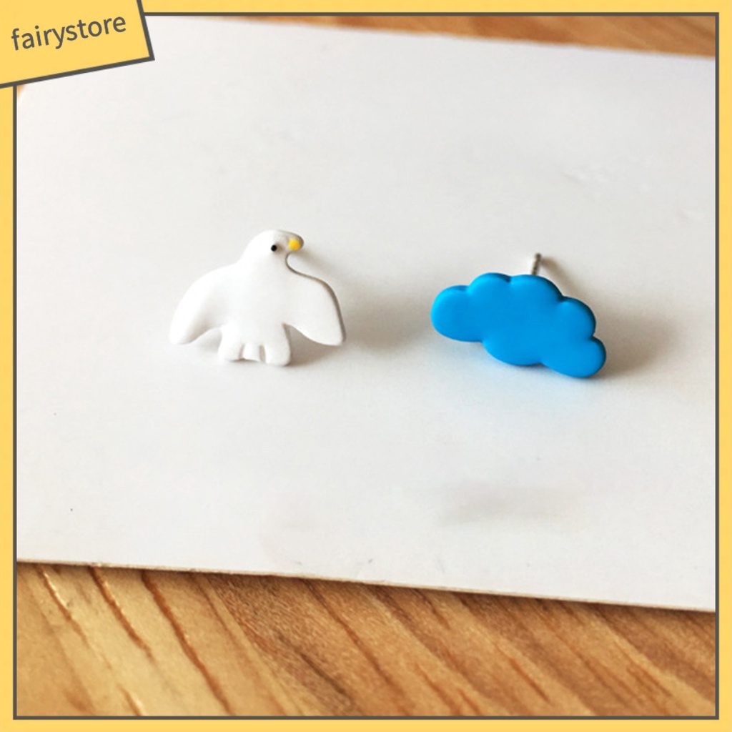 1 Đôi Bông Tai Xỏ Lỗ Hình Chú Voi Tinh Tế Dành Cho Nữ