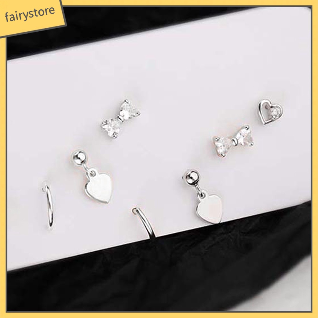 [FRO] 1 Đôi Bông Tai Xỏ Hình Trái Tim Dễ Thương Bằng Da Không Gây Oxy Hóa Trang Sức Hàng Ngày Tinh Tế