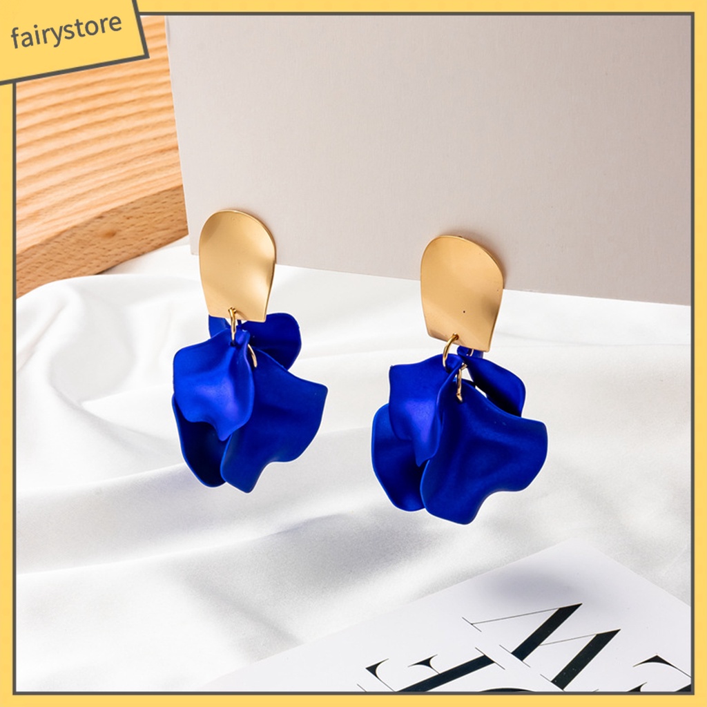 1 Cặp Bông Tai Thả Vỏ Sò / Hình Học Bằng Acrylic Thời Trang Thanh Lịch Dễ Phối Đồ Cho Nữ