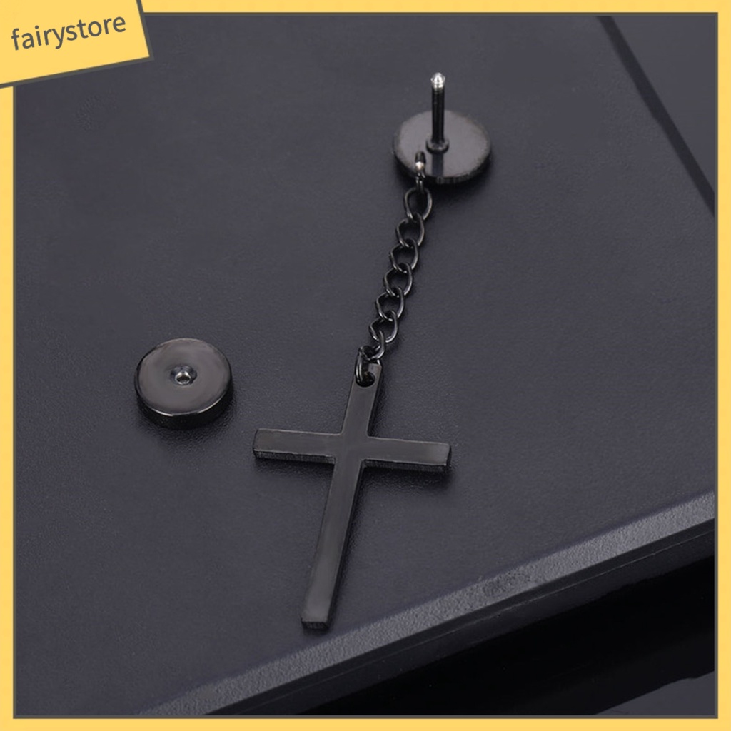 1 Khuyên Tai Lủng Lẳng Hình Học Mạ Điện Đơn Giản Phong Cách Hip Hop Cho Nam Nữ Mặc Hàng Ngày