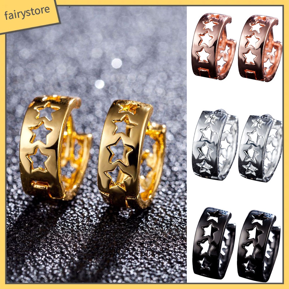 Khuyên Kẹp Vành Tai [FRO] Hình Ngôi Sao Rỗng Sang Trọng Cho Nữ