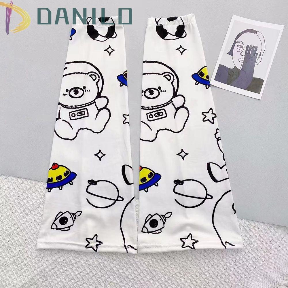 Ống Tay Áo Làm Mát Co Giãn In Hình Gấu Hoạt Hình Dễ Thương