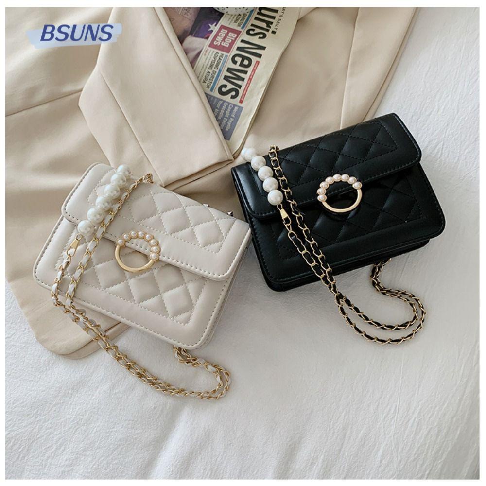 Túi Đeo Chéo Mini Hình Vuông Họa Tiết Kẻ Sọc Dành Cho Nữ