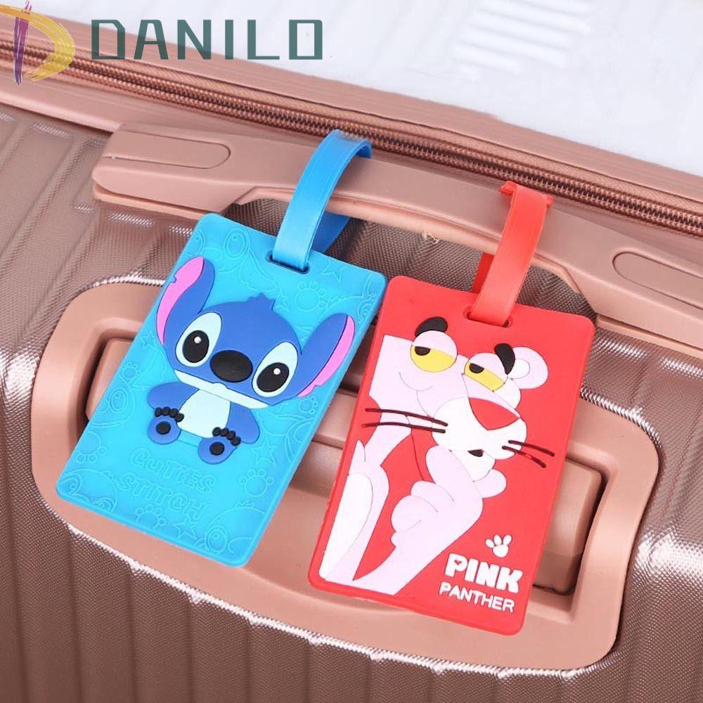 Danilo Thẻ Hành Lý Du Lịch Họa Tiết Báo Hồng Mềm Mại Nhỏ Gọn