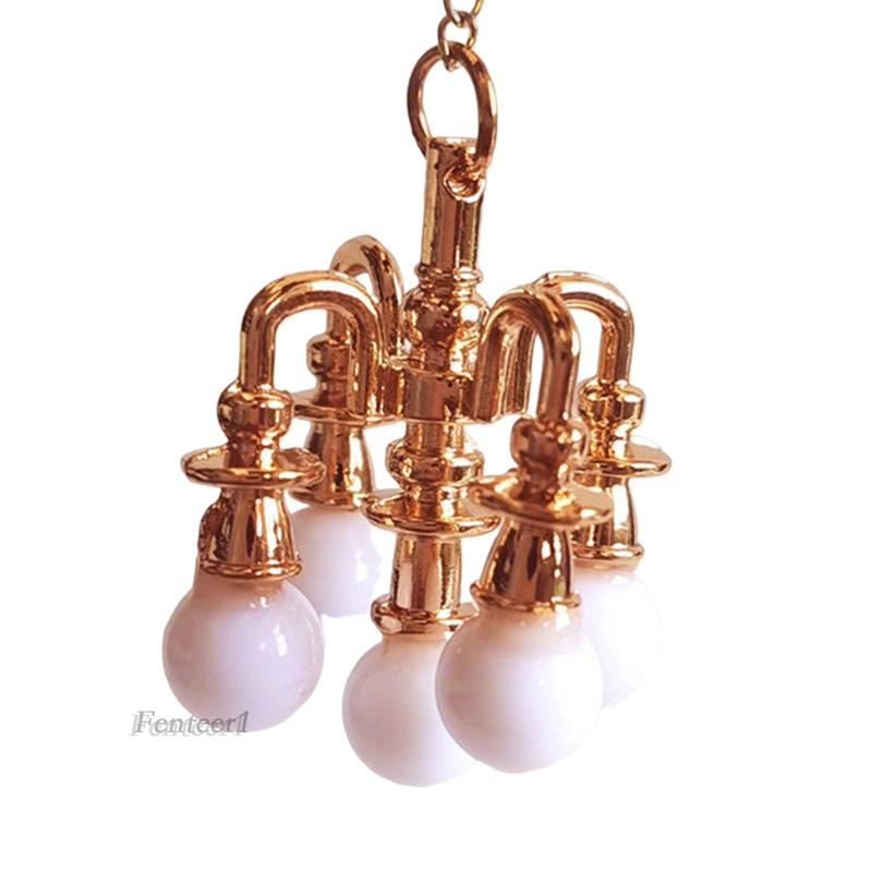 Mô Hình Đèn Trần Mini Tỉ Lệ 1: 6 1: 12 Trang Trí Nhà Búp Bê