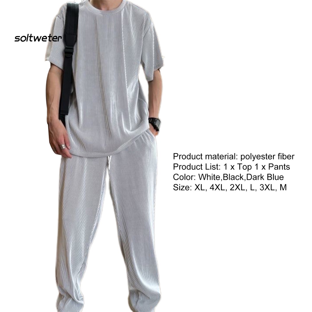 1 Bộ Áo Cổ Thuyền Màu Trơn Phối Quần Dài Dáng Rộng Thời Trang Mùa Hè Cho Văn Phòng