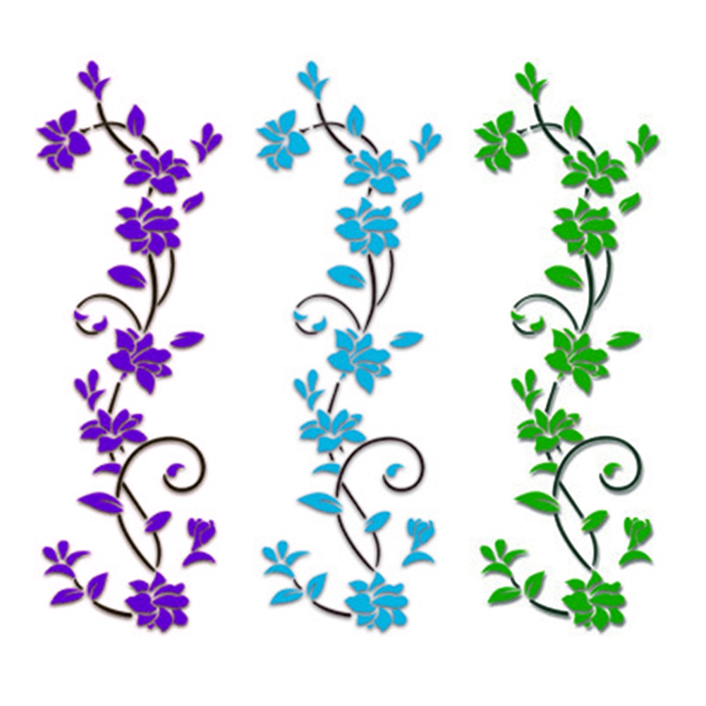 Miếng Dán Tường Trang Trí Hình Hoa Hồng 3D Lãng Mạn Bằng PVC Tháo Được