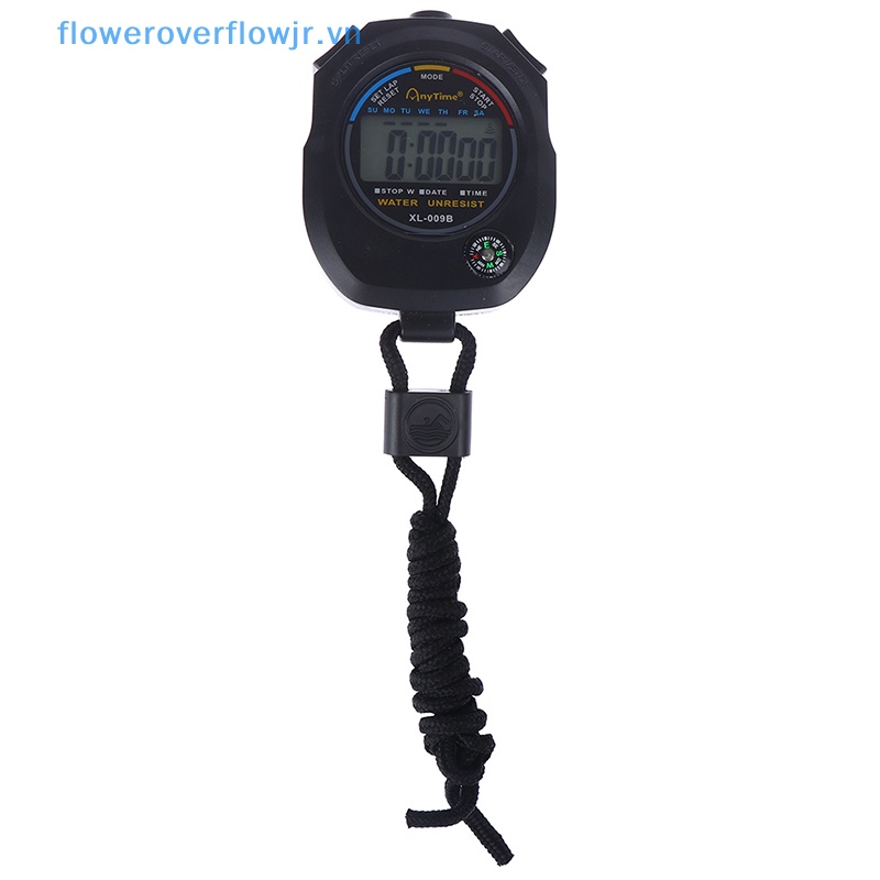 Đồng Hồ Bấm Giờ FJR Màn Hình LCD Kỹ Thuật Số Chống Thấm Nước Kèm Dây Đeo Tiện Dụng