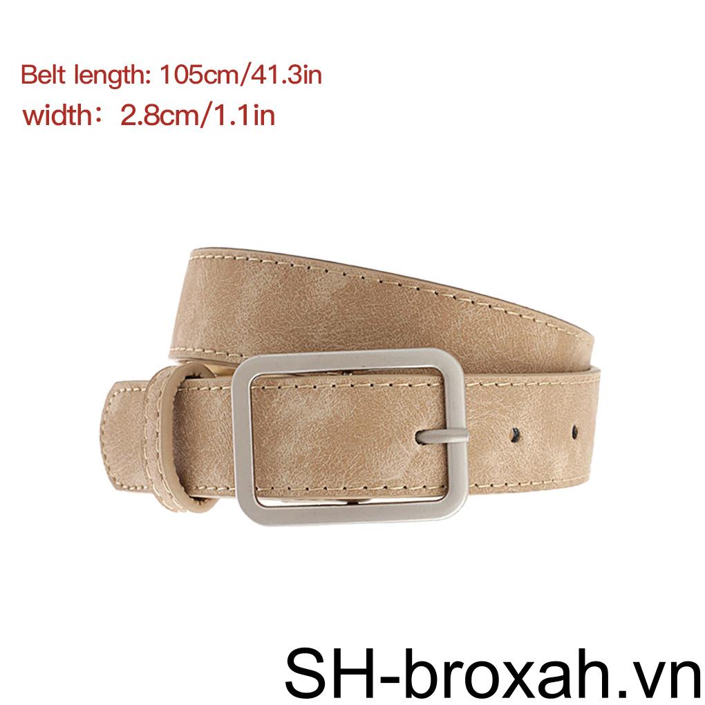 Thắt Lưng Da Bản Rộng 2 8cm Màu Đen Nâu Chất Lượng Cao