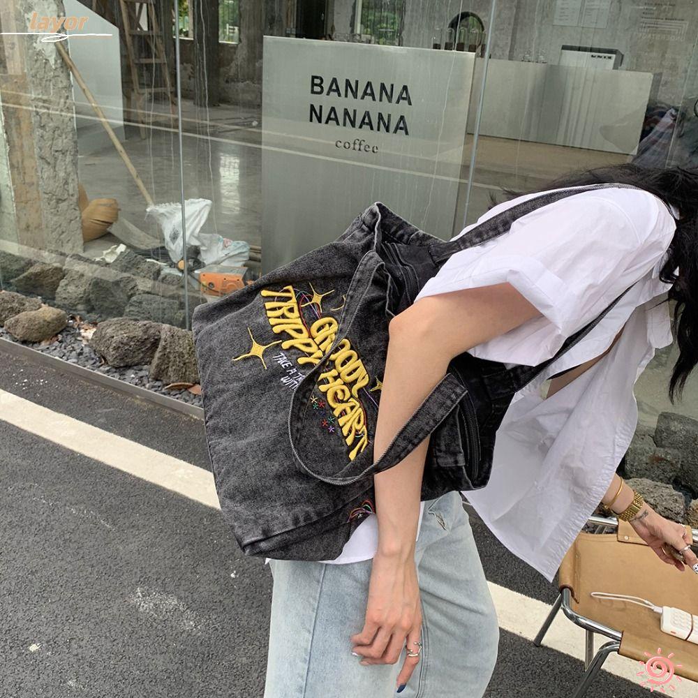 Túi Xách Đeo Vai In Chữ Thời Trang Cho Nữ