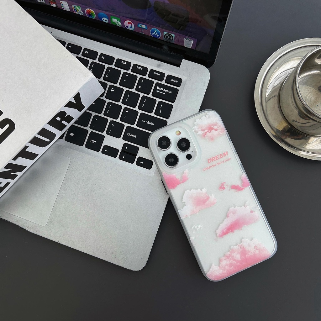 Ốp Điện Thoại Tpu Dẻo Trong Suốt Họa Tiết Đám Mây Đơn Giản Thời Trang Chống Rơi Cho iPhone 14 13 12 pro max