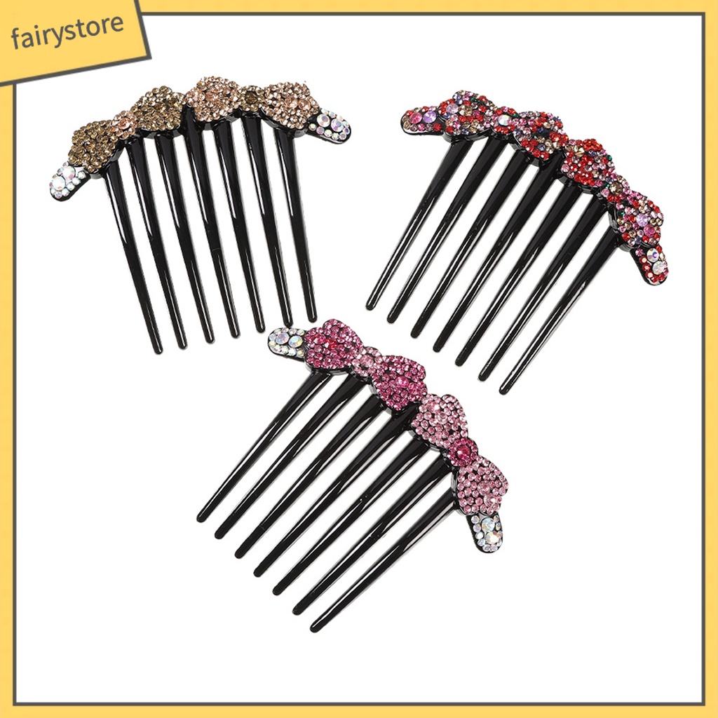 Lược Cài Tóc Đính Đá Chống Trượt Phong Cách Hàn Quốc Cho Cô Dâu