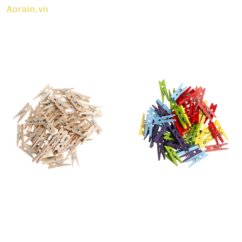 Set 50 Kẹp Ảnh Mini 25mm Trang Trí Nhà Cửa DIY