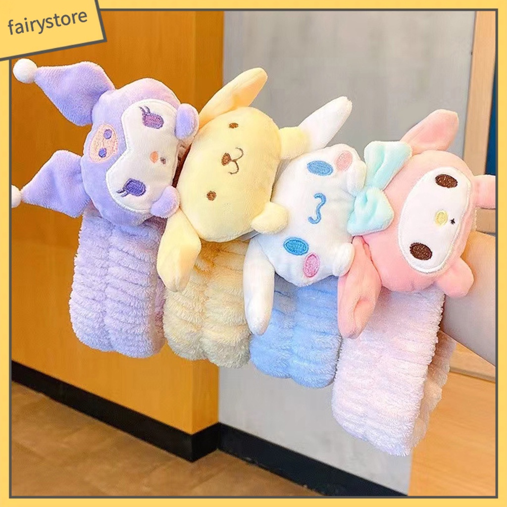 Băng Đô Nhung Mềm Mại Co Giãn In Họa Tiết Hoạt Hình Dễ Thương Dùng Rửa Mặt / Trang Điểm Cho Nữ