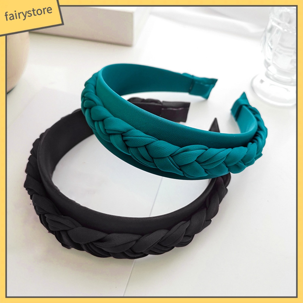 Băng Đô Cài Tóc Bản Rộng Màu Sắc Trơn Thoải Mái Dùng Hàng Ngày