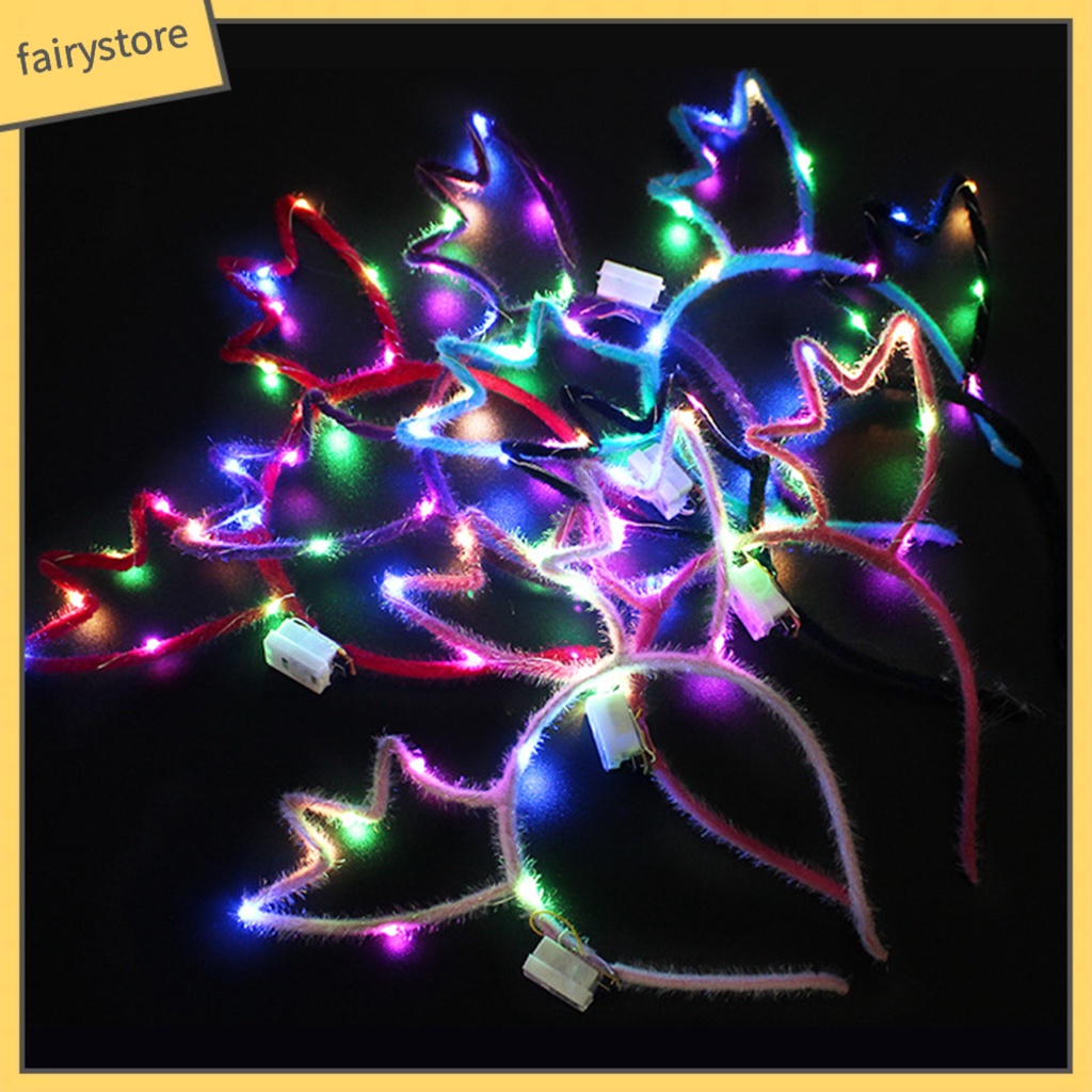 Băng Đô Cài Tóc Hình Sừng Hươu Phát Sáng Độc Đáo