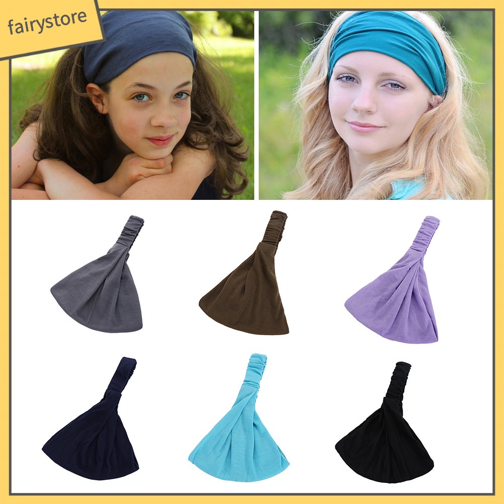 Băng Đô Cài Tóc Màu Trơn Dùng Rửa Mặt / Trang Điểm Tiện Dụng