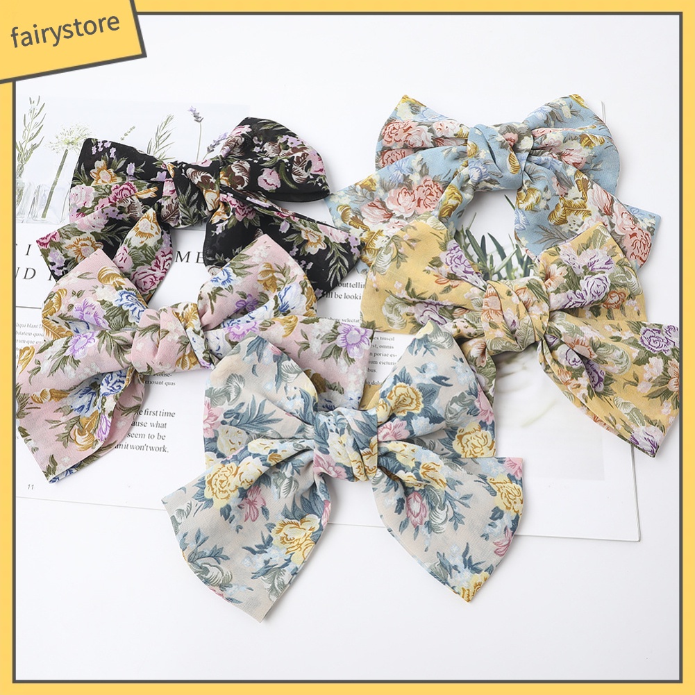 Kẹp TóC HìNh Nơ / Hoa MàU Trơn ThờI Trang Cho Nữ