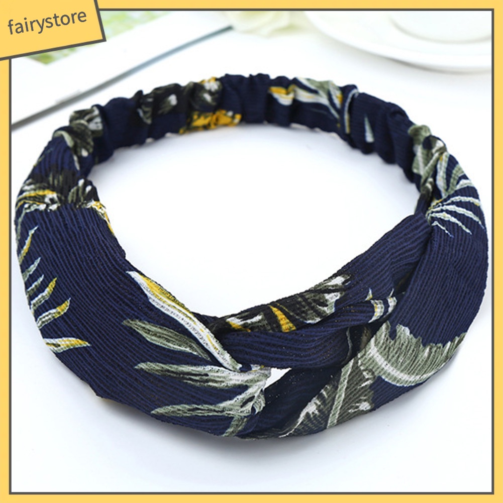 Băng Đô Cài Tóc Co Giãn In Họa Tiết Thời Trang Cho Nữ