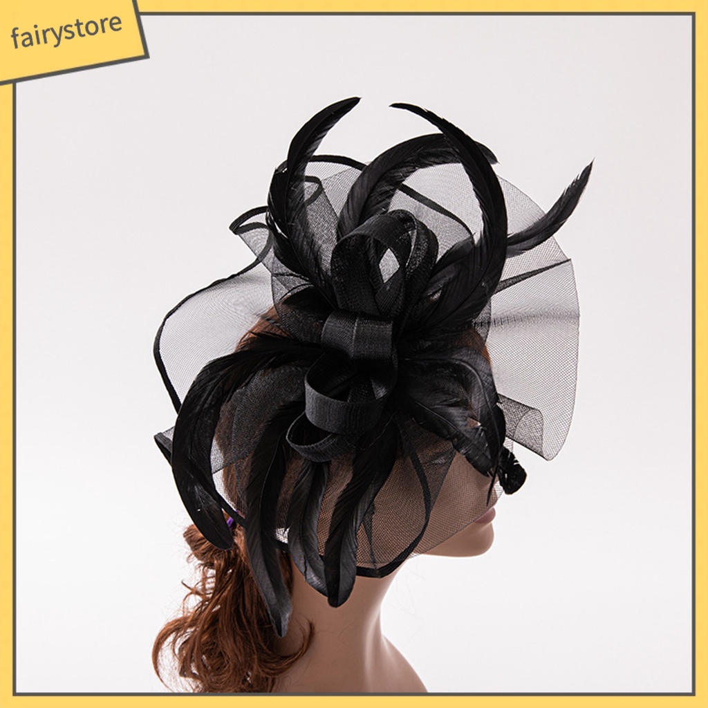 Mũ Lưới Thắt Nơ Trang Trí Tóc Màu Trơn Thanh Lịch