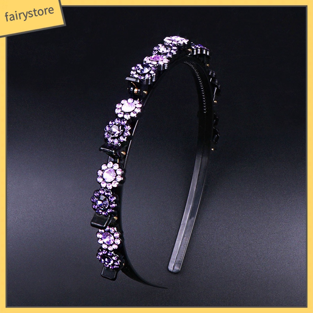 Cài Tóc Hai Lớp Đính Đá Hình Hoa Xinh Xắn Cho Nữ