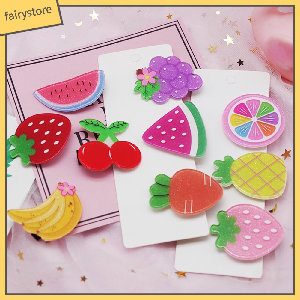 Set 2 Kẹp Tóc Hình Trái Cây Xinh Xắn Cho Nữ