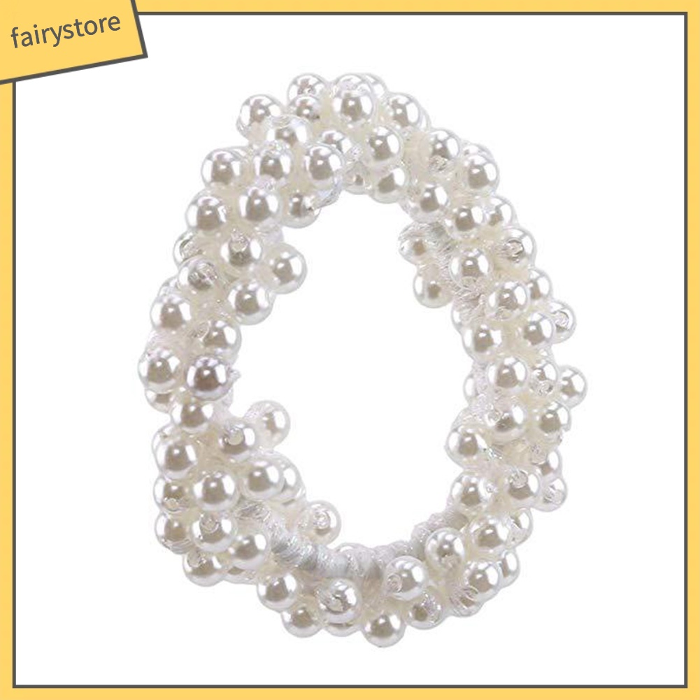 Dây Cột Tóc Co Giãn Đính Ngọc Trai Giả Thời Trang Cho Nữ