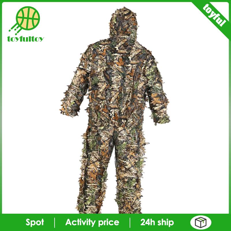 Bộ Đồ Hóa Trang Ghillie Thoáng Khí Có Mũ Trùm Tiện Dụng