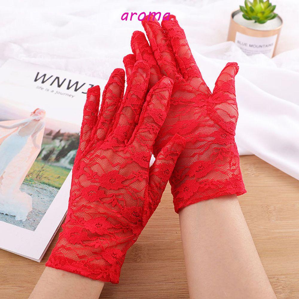 Găng Tay Chống Nắng Phối Ren Trong Suốt Phong Cách Lolita Dành Cho Nữ