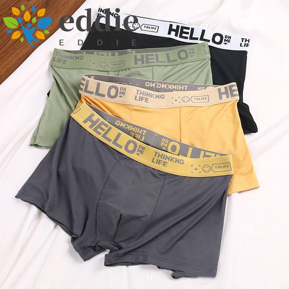 Quần Lót Boxer Cotton Lụa Sữa Lưng Vừa In Chữ 26EDIE Thời Trang Thể Thao Cho Nam