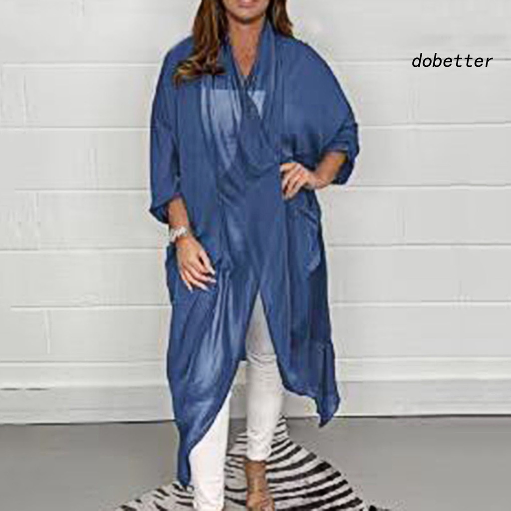 Áo Sơ Mi Cổ Chữ V Dáng Rộng Màu Trơn Kiểu Vintage Thời Trang Mùa Hè Cho Nữ