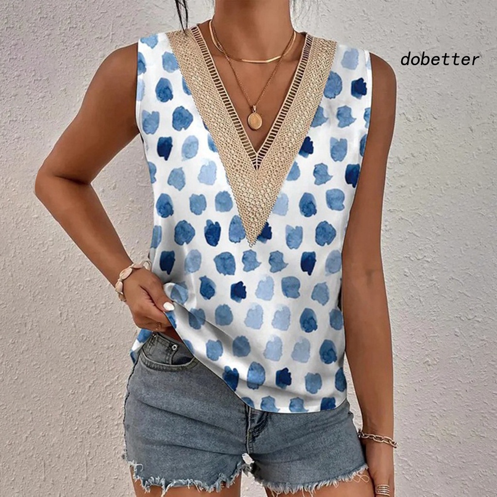 Áo Tank Top Không Tay Cổ Chữ V Dáng Rộng In Hoa Mềm Mại Thoáng Khí Thời Trang Mùa Hè Cho Nữ