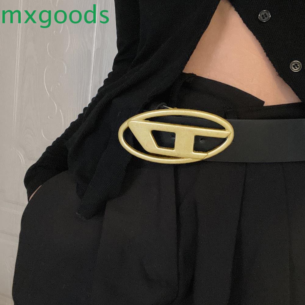 Thắt Lưng Da PU Khóa Kim Loại Hình Bán Nguyệt Dễ Phối Đồ Thời Trang Cho Nam Và Nữ