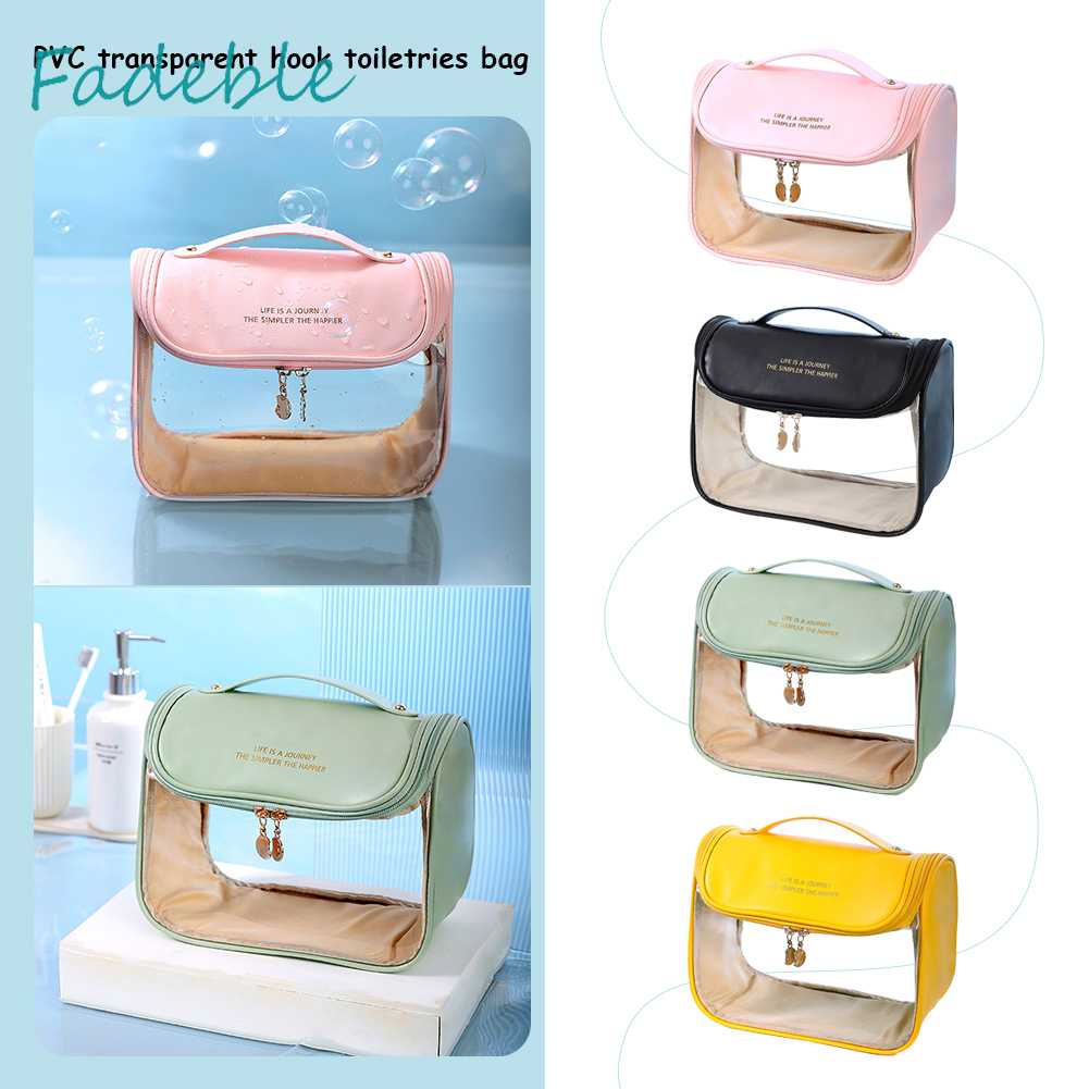 Túi Đựng Mỹ Phẩm Bằng PVC Cỡ Lớn Có Móc Treo Tiện Dụng